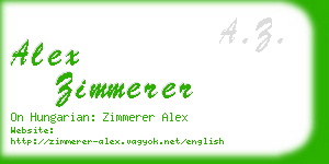 alex zimmerer business card